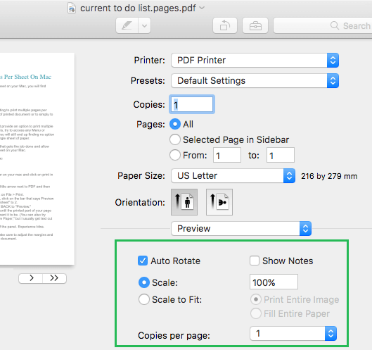 excel for mac print preview